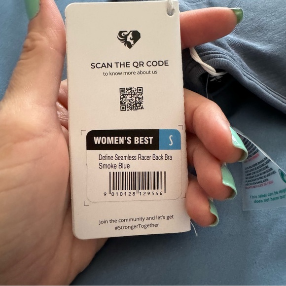 NWT! Women’s Best Light Blue Sports Bra (Small) - Picture 6 of 9